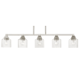 Livex Lighting Aragon 5 Light 5" Wide Commercial Linear Chandelier Brushed Nickel