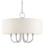 Livex Lighting Blossom 4 Light 18" Wide Drum Chandelier Brushed Nickel