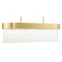 Livex Lighting Norwich 4 Light 36" Wide Crystal Linear Chandelier Soft Gold