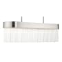 Livex Lighting Norwich 4 Light 36" Wide Crystal Linear Chandelier Brushed Nickel