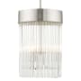 Livex Lighting Norwich 3 Light 10" Wide Crystal Drum Chandelier Brushed Nickel