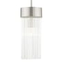 Livex Lighting Norwich Single Light 7" Wide Crystal Mini Pendant Brushed Nickel