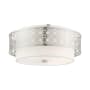 Livex Lighting Calinda 4 Light 20" Wide Semi-Flush Drum Ceiling Fixture Brushed Nickel