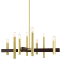 Livex Lighting Helsinki 8 Light 38" Wide Chandelier Satin Brass