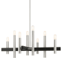 Livex Lighting Helsinki 8 Light 38" Wide Chandelier Brushed Nickel