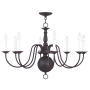 Livex Lighting Williamsburg 8 Light 1 Tier Chandelier Bronze