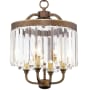 Livex Lighting Ashton 4 Light 13" Wide Chandelier with Clear Crystal Diffusers and Accents Hand Painted Palacial Bronze