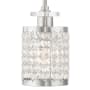Livex Lighting Grammercy 1 Light Mini Pendant with Clear Crystal Diffusers and Accents Brushed Nickel