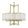 Livex Lighting Grammercy 6 Light 26" Wide Single Chandelier with Clear Crystal Diffusers Hand Applied Winter Gold