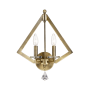 Livex Lighting Diamond 2 Light Double Sconce Antique Brass