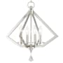 Livex Lighting Diamond 4 Light 18" Wide Chandelier Polished Nickel