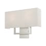 Livex Lighting Pierson 2 Light 12" Tall Commercial Wall Sconce Brushed Nickel