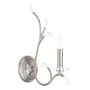 Livex Lighting Serafina 1 Light Candle-Style Sconce Wall Sconce Brushed Nickel