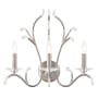Livex Lighting Serafina 3 Light Candle-Style Sconce Wall Sconce Brushed Nickel