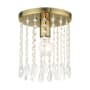 Livex Lighting Elizabeth 8" Wide Flush Mount Ceiling Fixture Antique Brass