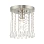 Livex Lighting Elizabeth 8" Wide Flush Mount Ceiling Fixture Brushed Nickel