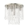 Livex Lighting Elizabeth 5 Light 14" Wide Flush Mount Ceiling Fixture Brushed Nickel