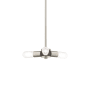 Livex Lighting Copenhagen 3 Light 13" Wide Mini Chandelier Brushed Nickel