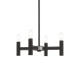 Livex Lighting Copenhagen 4 Light 20" Wide Mini Chandelier Black