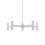 Livex Lighting Copenhagen 5 Light 25" Wide Chandelier White