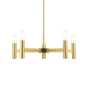 Livex Lighting Copenhagen 5 Light 25" Wide Chandelier Satin Brass