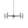 Livex Lighting Copenhagen 5 Light 25" Wide Chandelier Brushed Nickel