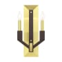 Livex Lighting Beckett 2 Light 16" Tall Wall Sconce Satin Brass