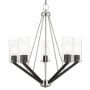 Livex Lighting Beckett 5 Light 26" Wide Commercial Chandelier Brushed Nickel / Black