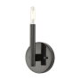 Livex Lighting Copenhagen 8" Tall Wall Sconce Black Chrome