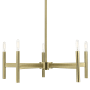 Livex Lighting Copenhagen 5 Light 25" Wide Chandelier Antique Brass