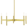 Livex Lighting Copenhagen 5 Light 25" Wide Chandelier Satin Brass