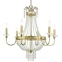 Livex Lighting Valentina 6 Light 1 Tier Chandelier Hand Applied Winter Gold