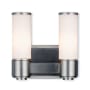 Livex Lighting 2 Light Vanity Light with Hand-Blown Glass Shades Brushed Nickel