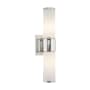 Livex Lighting Weston 2 Light Bath Bar with Hand-Blown Glass Shade Polished Nickel