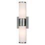 Livex Lighting Weston 2 Light Bath Bar with Hand-Blown Glass Shade Brushed Nickel