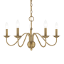 Livex Lighting Windsor 5 Light 24" Wide Taper Candle Chandelier Antique Brass