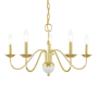 Livex Lighting Windsor 5 Light 24" Wide Taper Candle Chandelier Polished Brass