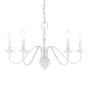 Livex Lighting Windsor 5 Light 24" Wide Taper Candle Chandelier Antique White