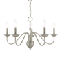 Livex Lighting Windsor 5 Light 24" Wide Taper Candle Chandelier Brushed Nickel