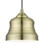 Livex Lighting Endicott 7" Wide Mini Pendant Antique Brass