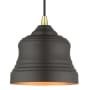 Livex Lighting Endicott 7" Wide Mini Pendant Bronze / Antique Brass