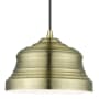 Livex Lighting Endicott 10" Wide Mini Pendant Antique Brass