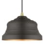 Livex Lighting Endicott 10" Wide Mini Pendant Bronze / Antique Brass