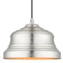 Livex Lighting Endicott 10" Wide Mini Pendant Brushed Nickel