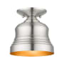 Livex Lighting Endicott 7" Wide Semi-Flush Ceiling Fixture Brushed Nickel