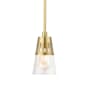 Livex Lighting Bennington 5" Wide Mini Pendant Natural Brass