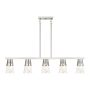 Livex Lighting Bennington 5 Light 5" Wide Linear Pendant Brushed Nickel