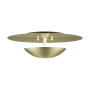 Livex Lighting Ventura 2 Light 15" Wide Semi-Flush Bowl Ceiling Fixture Antique Brass
