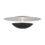Livex Lighting Ventura 2 Light 15" Wide Semi-Flush Bowl Ceiling Fixture Black / Brushed Nickel