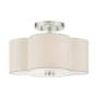 Livex Lighting Solstice 2 Light 13" Wide Semi-Flush Ceiling Fixture Brushed Nickel